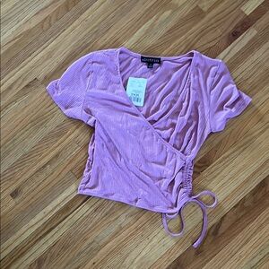 Lilac Wrap Top